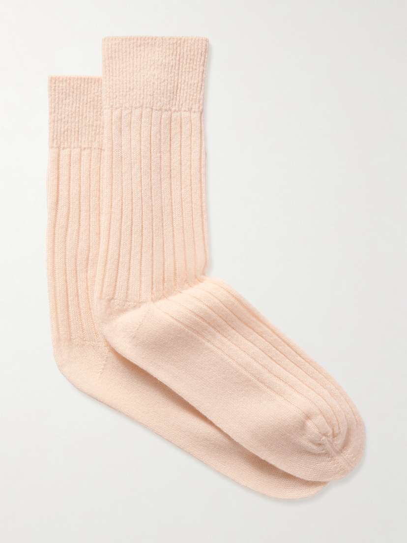 The Elder Statesman Ribbed Cashmere Socks