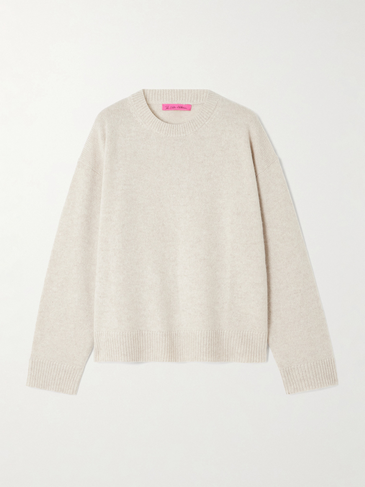 The Elder Statesman Zuma Cashmere Sweater In White