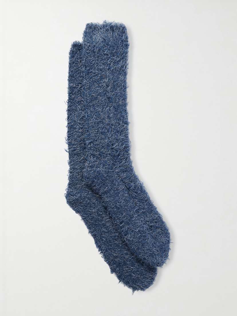 The Elder Statesman Wool And Silk-blend Socks