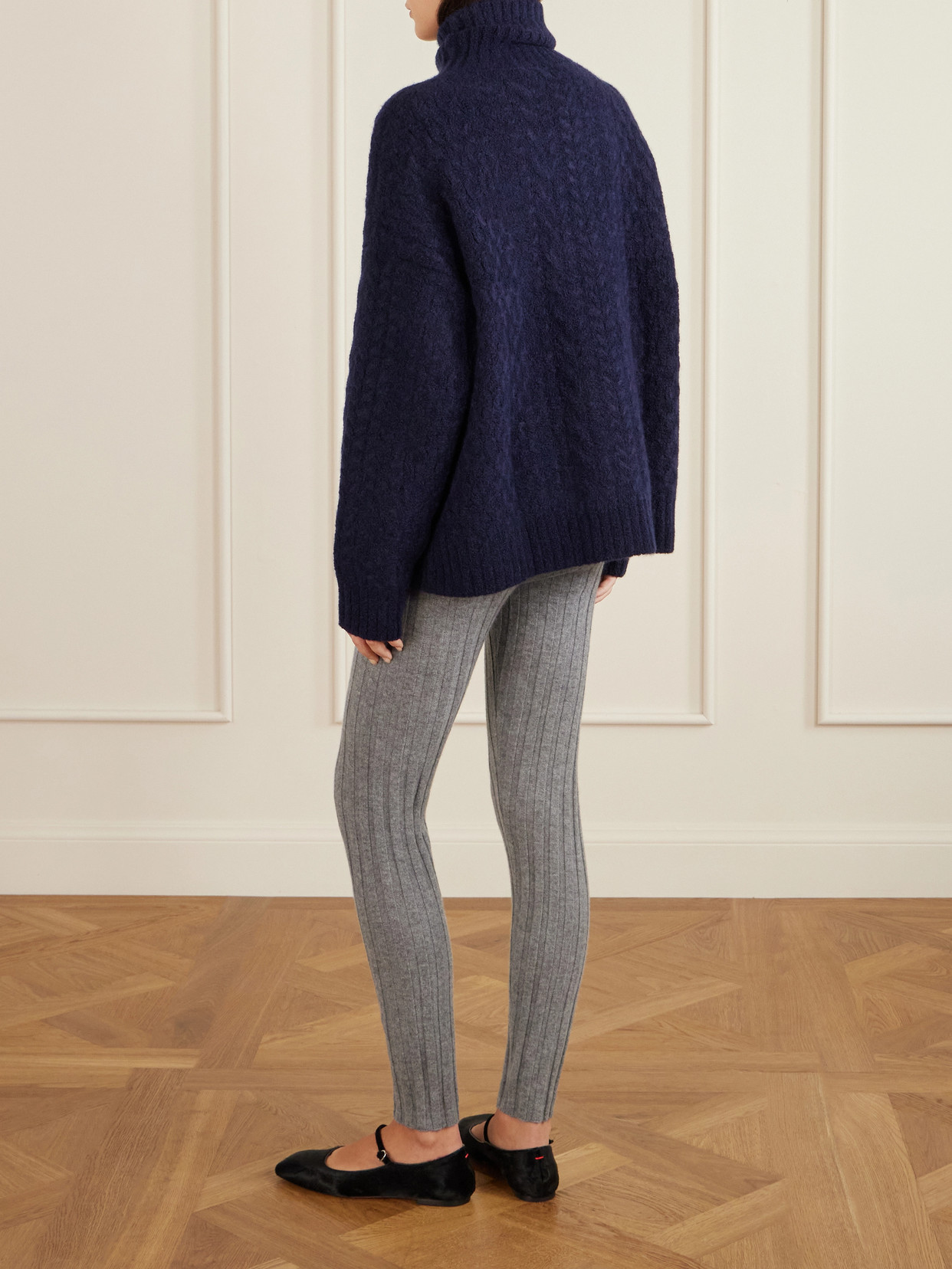 Cable-Knit Cashmere And Silk-Blend Turtleneck Sweater