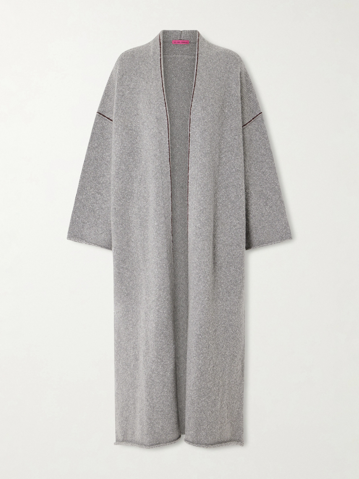 The Elder Statesman Glacier Cashmere Cardigan In Gray