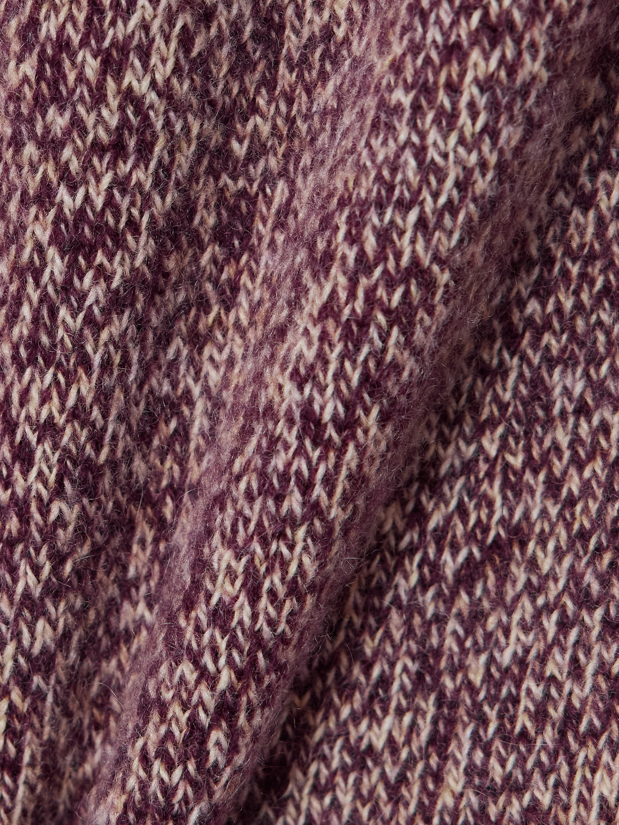 The Elder Statesman Marl Cashmere Midi Skirt In Burgundy