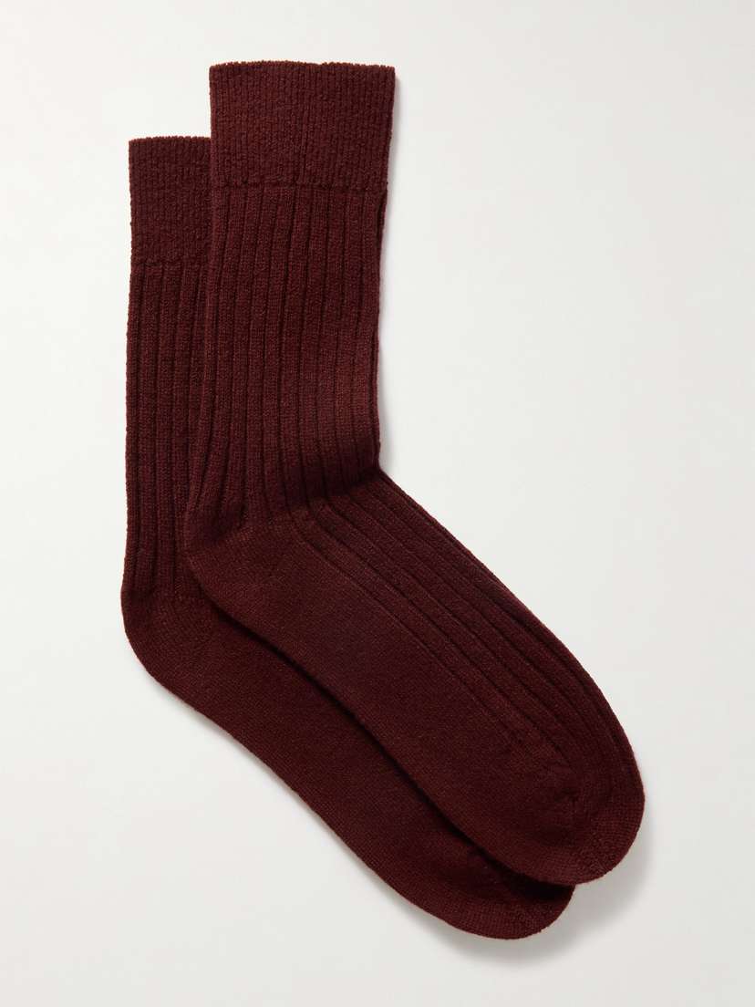The Elder Statesman Ribbed Cashmere Socks