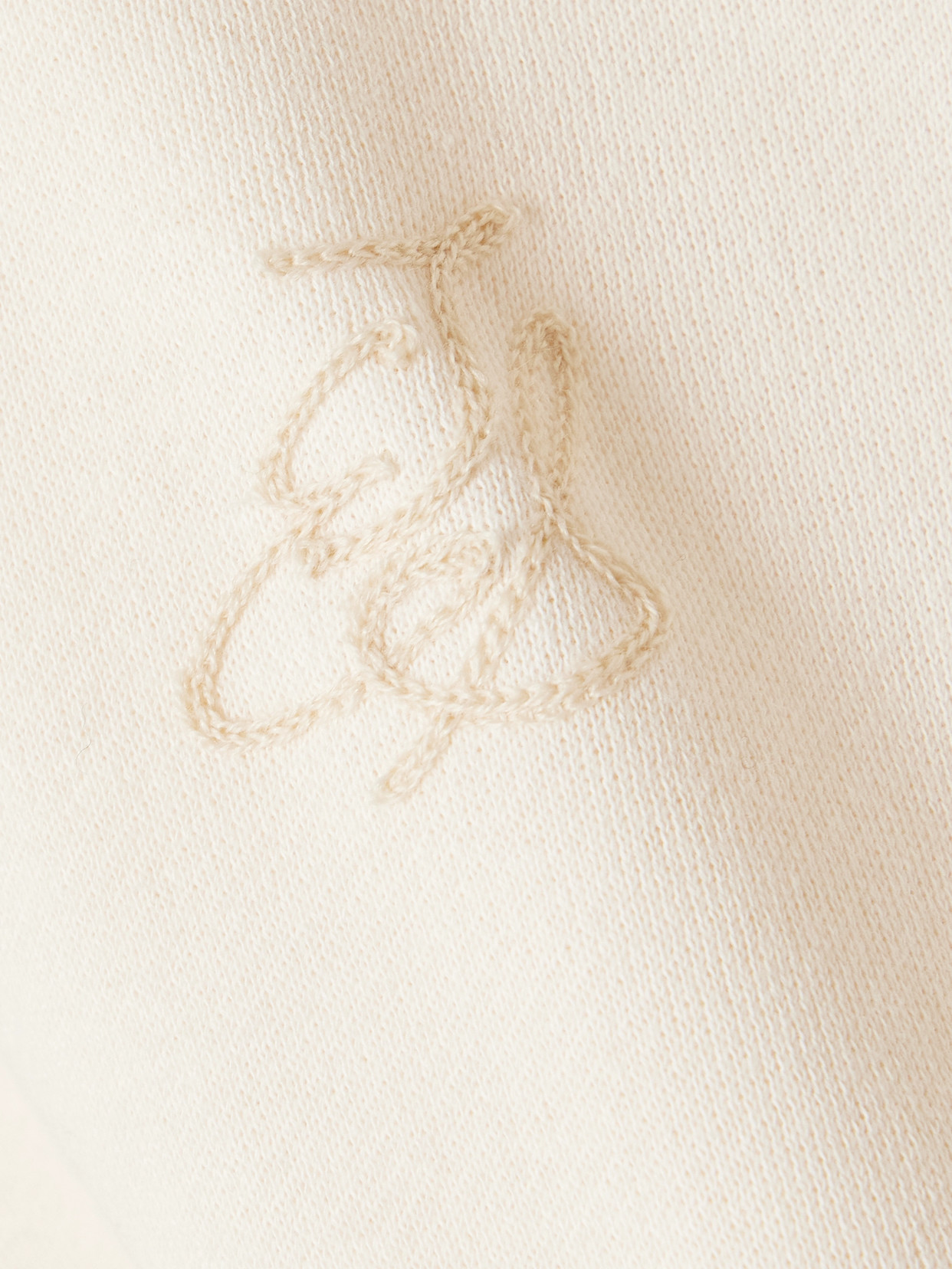 The Elder Statesman Daily Embroidered Cotton And Cashmere-blend Sweatshirt In Neutral