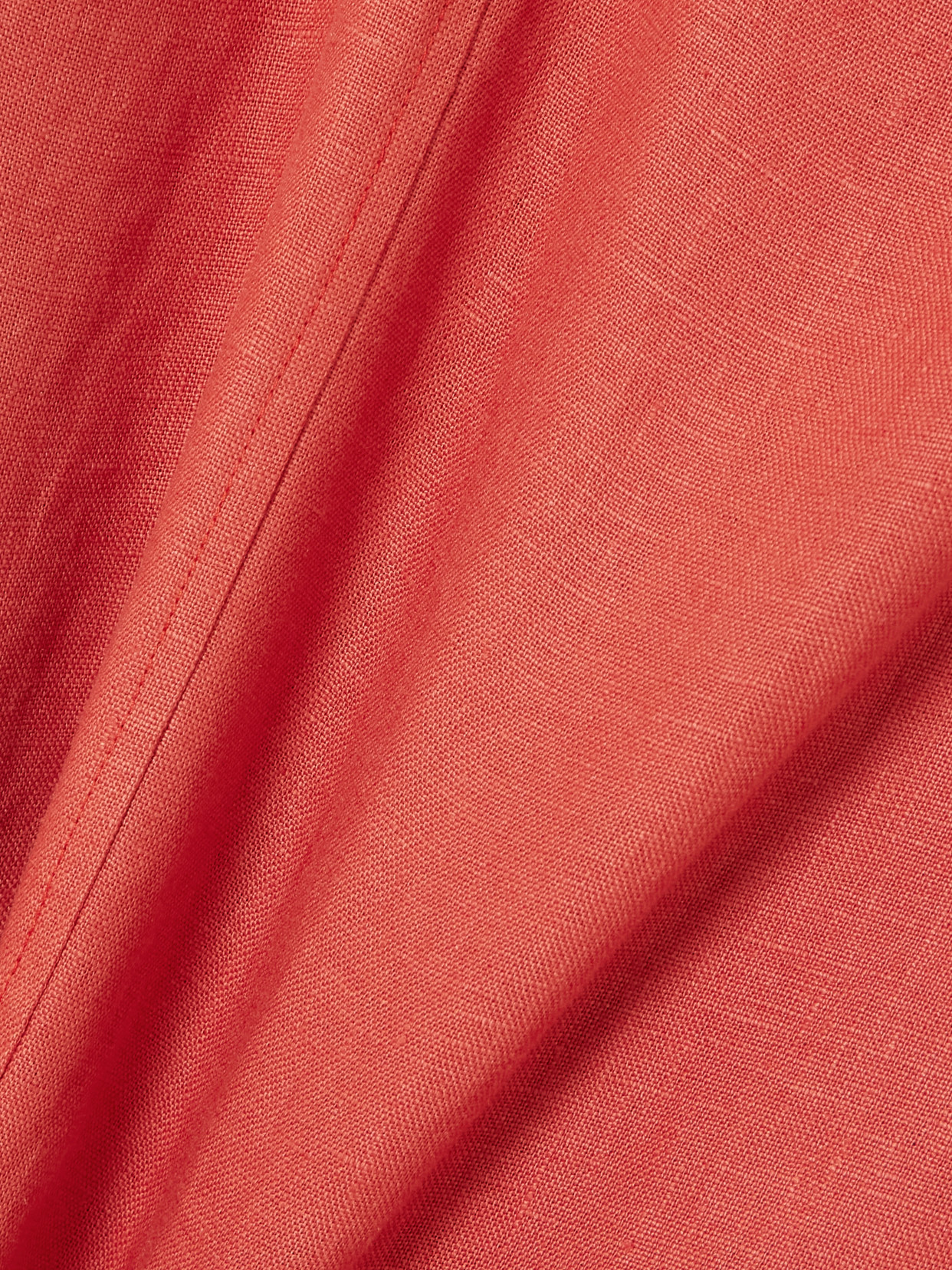 Faithfull Perla Tie-detailed Linen Mini Dress In Pink