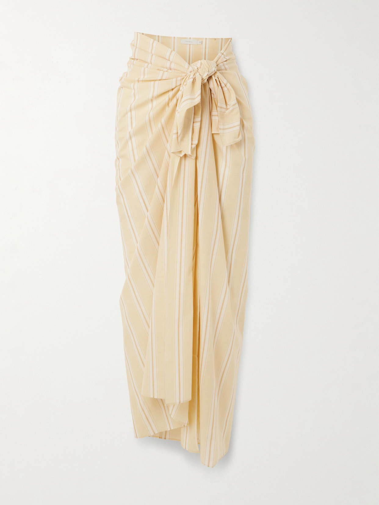 Faithfull Lomas Striped Cotton Pareo In Yellow