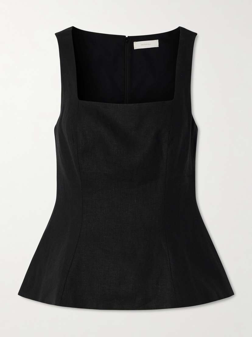 Faithfull Mina Linen Peplum Top