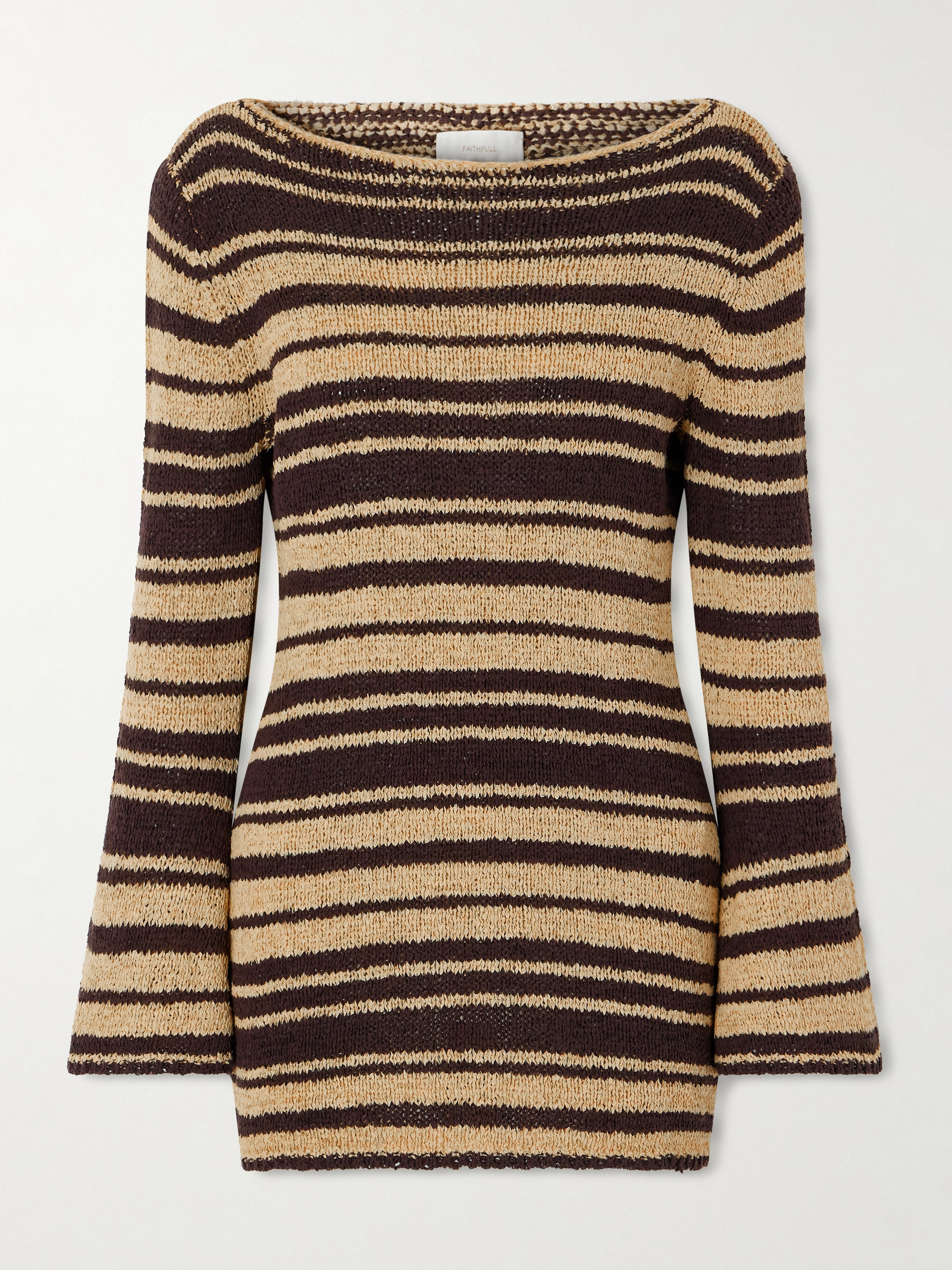 Faithfull Mica striped cotton-blend mini dress thumbnail