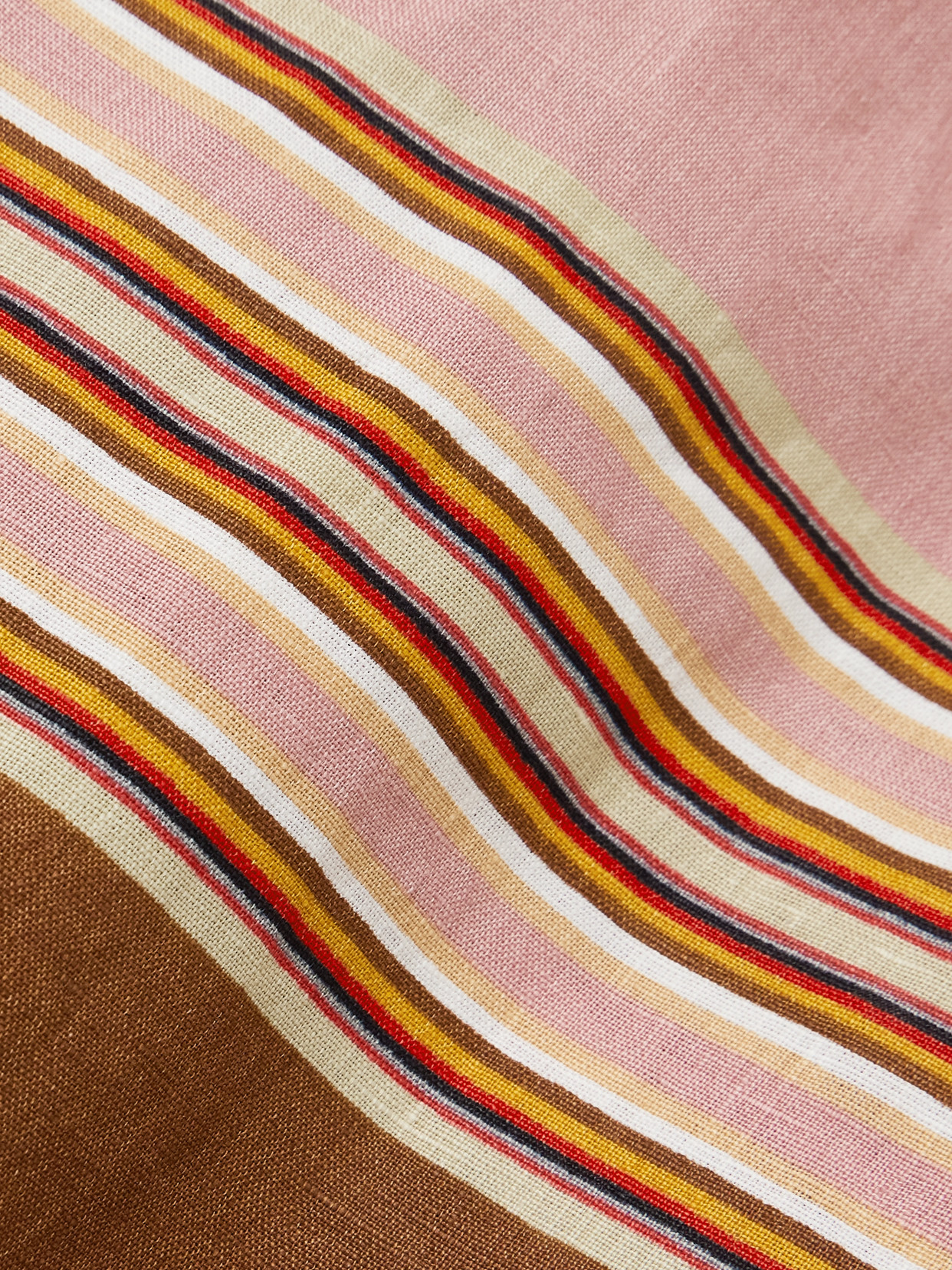 Faithfull Yolina Strapless Belted Striped Linen Maxi Dress In Multi