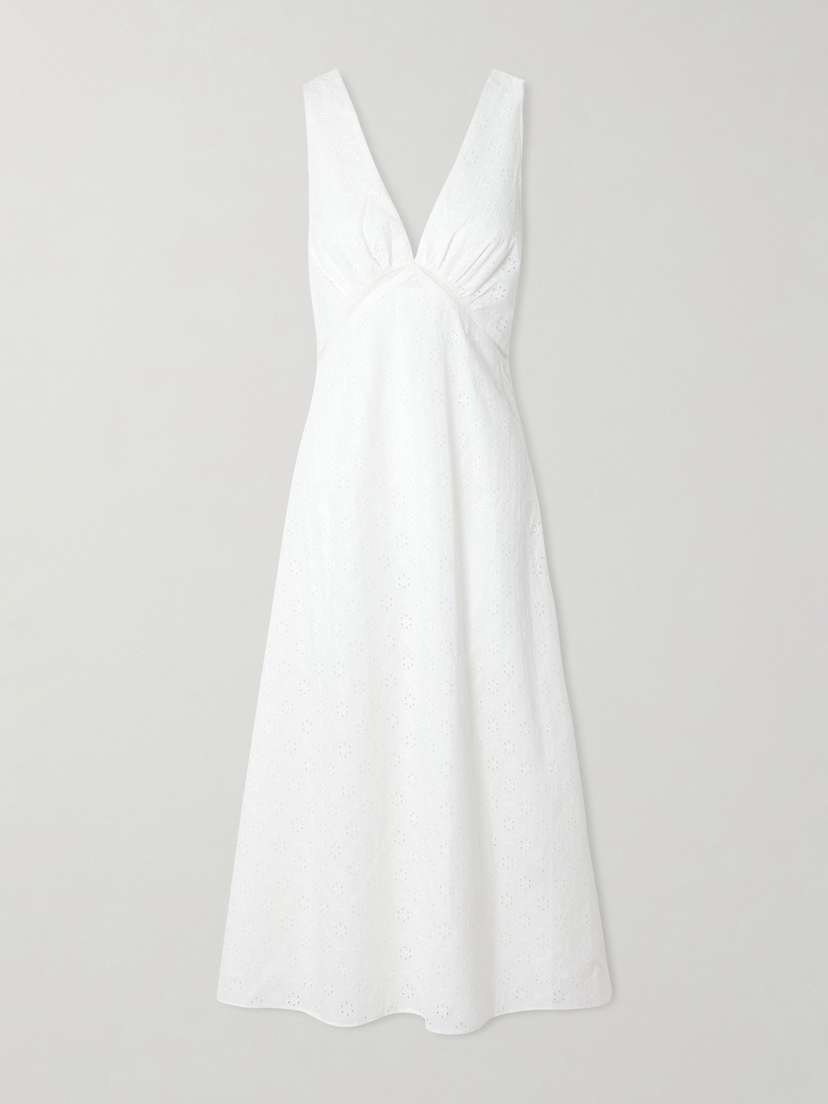 Faithfull Maya Broderie Anglaise Midi Dress