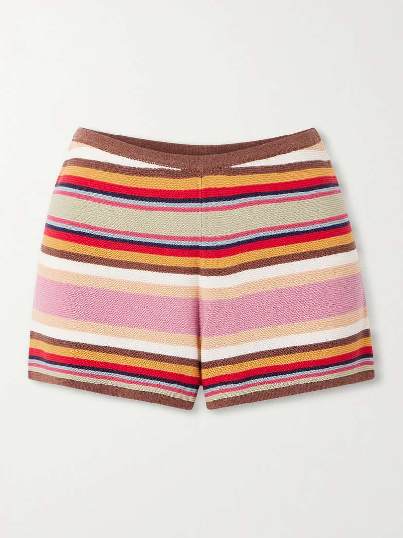 Faithfull Playa Striped Knitted Shorts