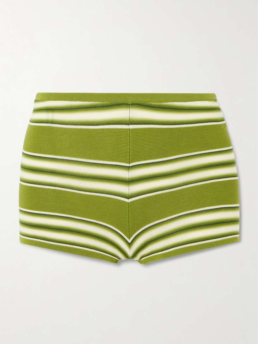 Faithfull Playa Striped Cotton-blend Shorts