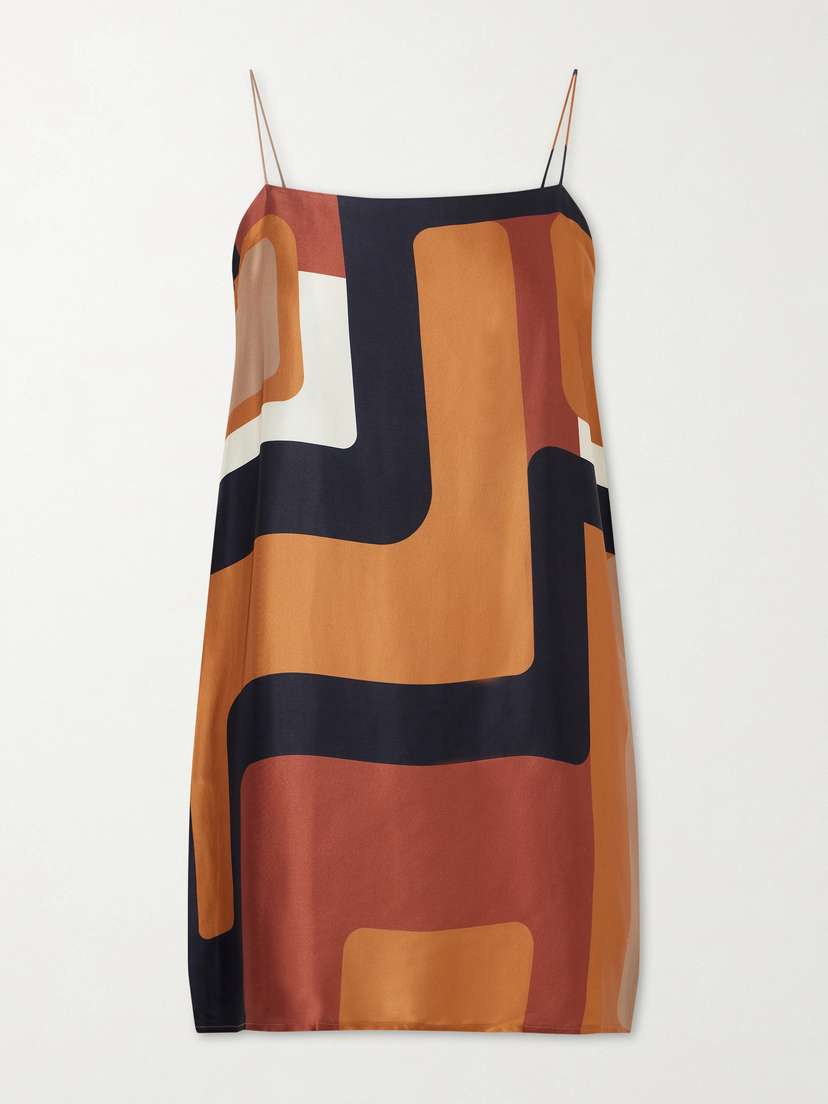 Faithfull Phylis Printed Satin Mini Dress