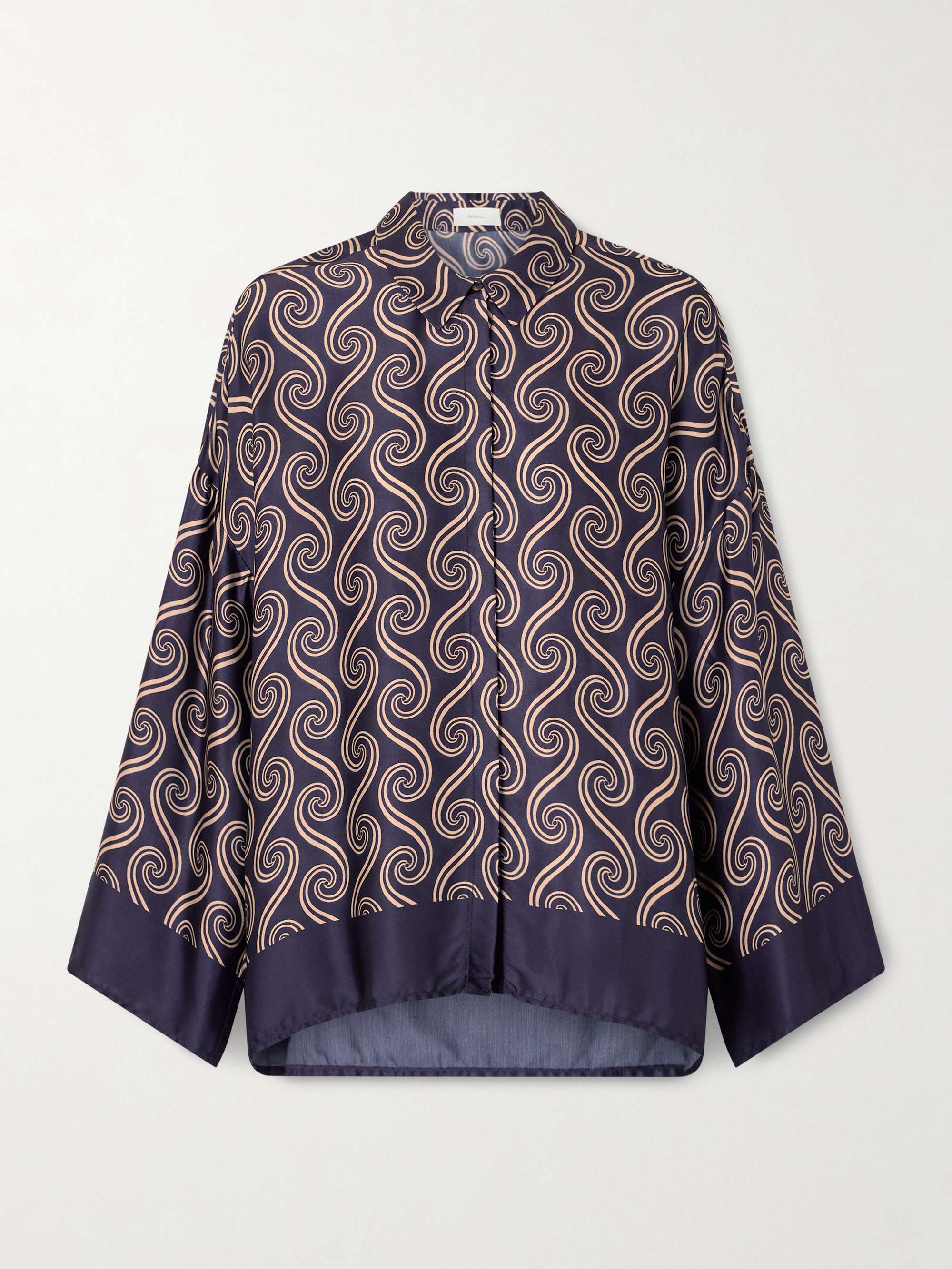 FAITHFULL Cora printed satin shirt | NET-A-PORTER