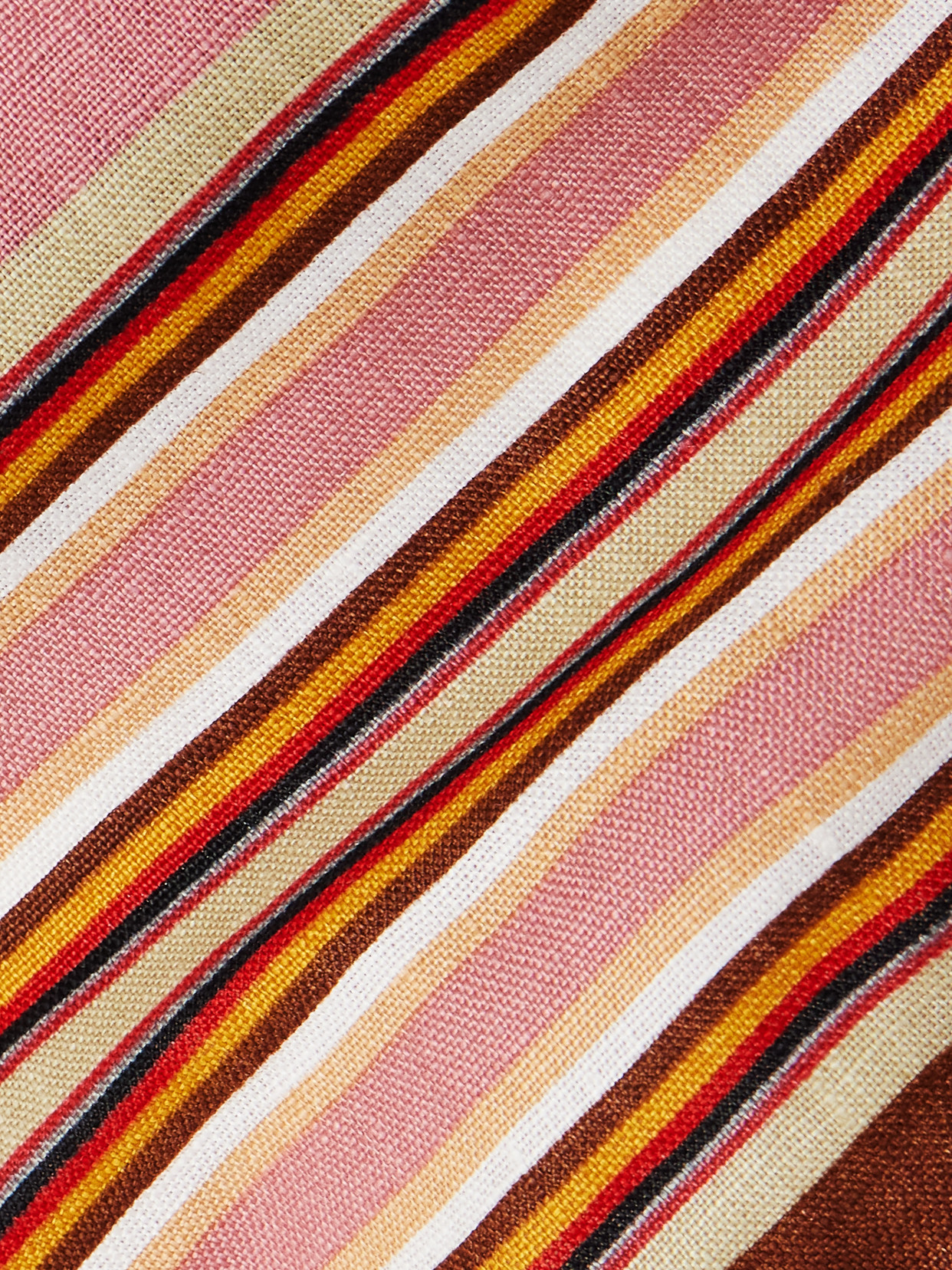 Faithfull Ebbe Shirred Striped Linen Bandeau Top In Multi