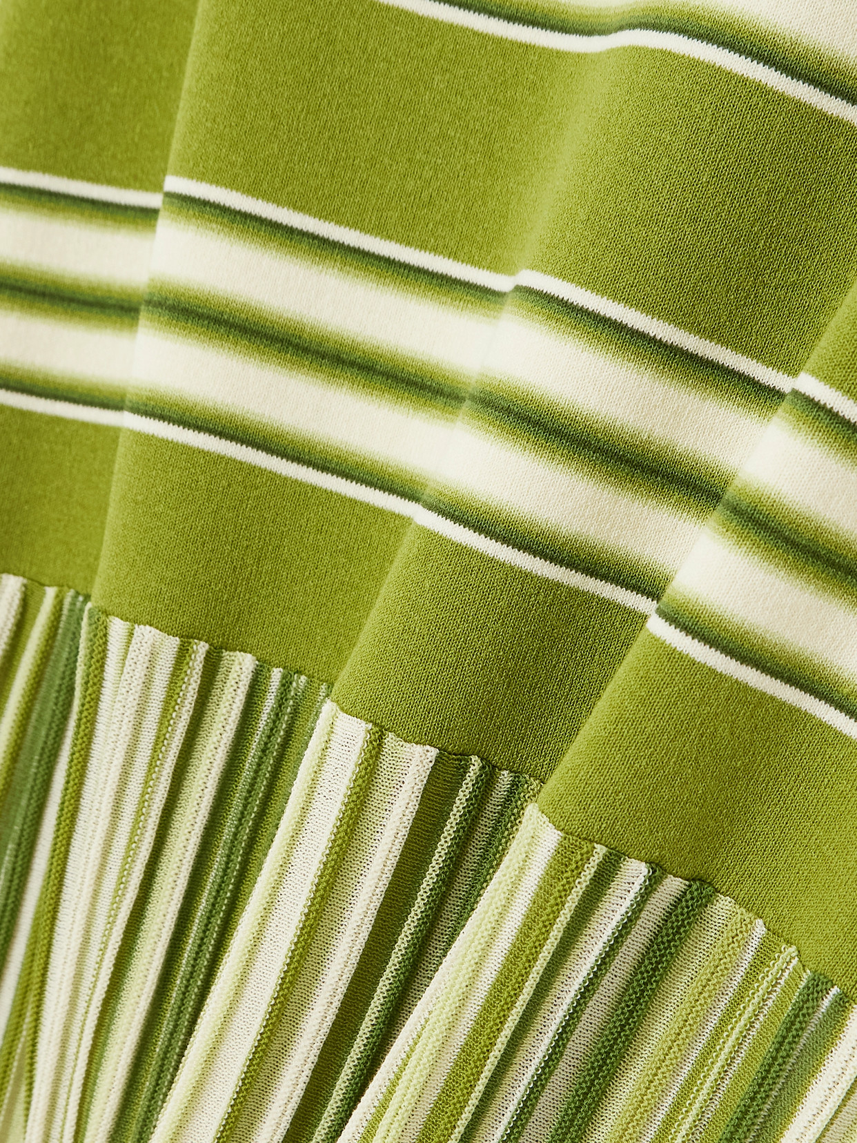 Faithfull Esenia Striped Cotton-blend Maxi Dress In Green