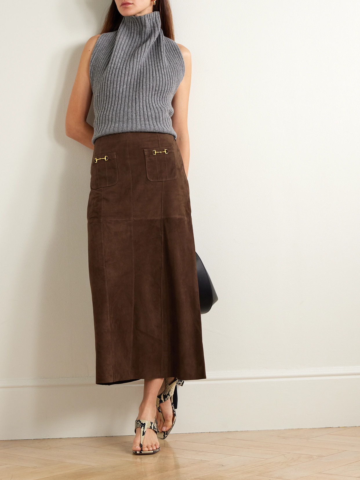 Edwina Embellished Paneled Midi