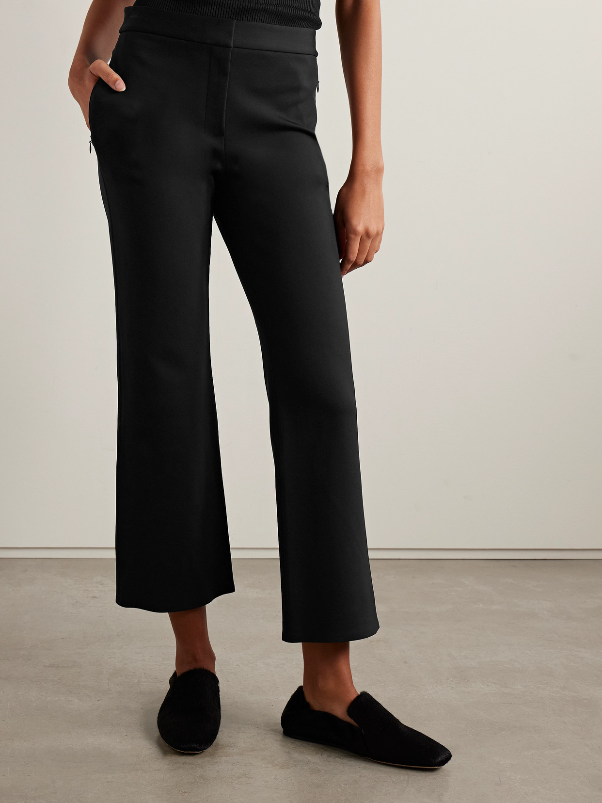 Theory Ponte Flared Pants In Black