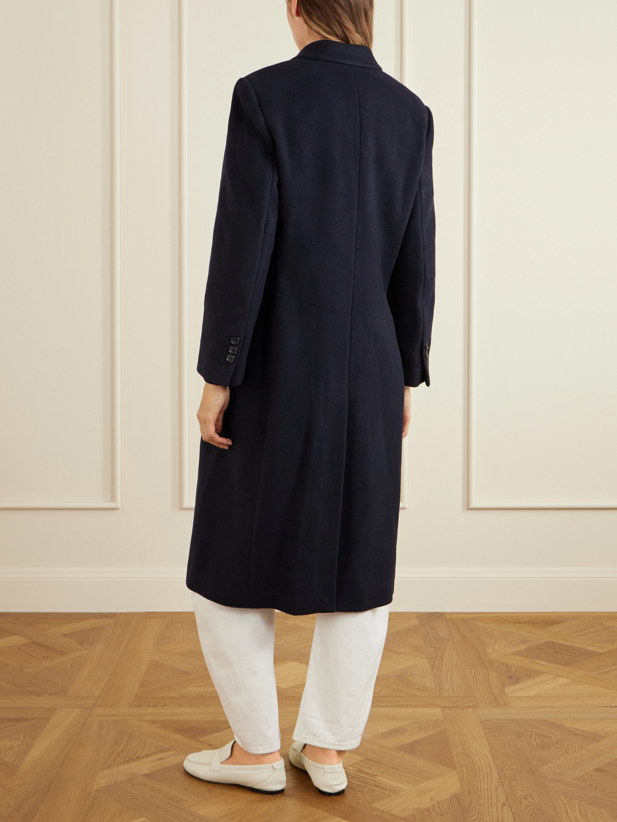 Double-Breasted Wool-Blend Coat