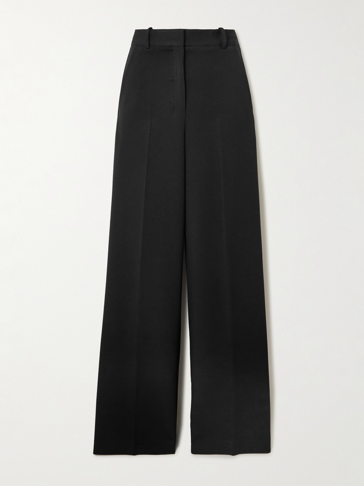 Theory Jersey Wide-leg Pants In Black