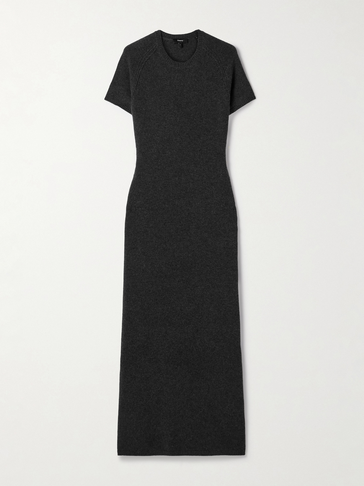 Theory Wool And Cashmere-blend Maxi Dress In Black