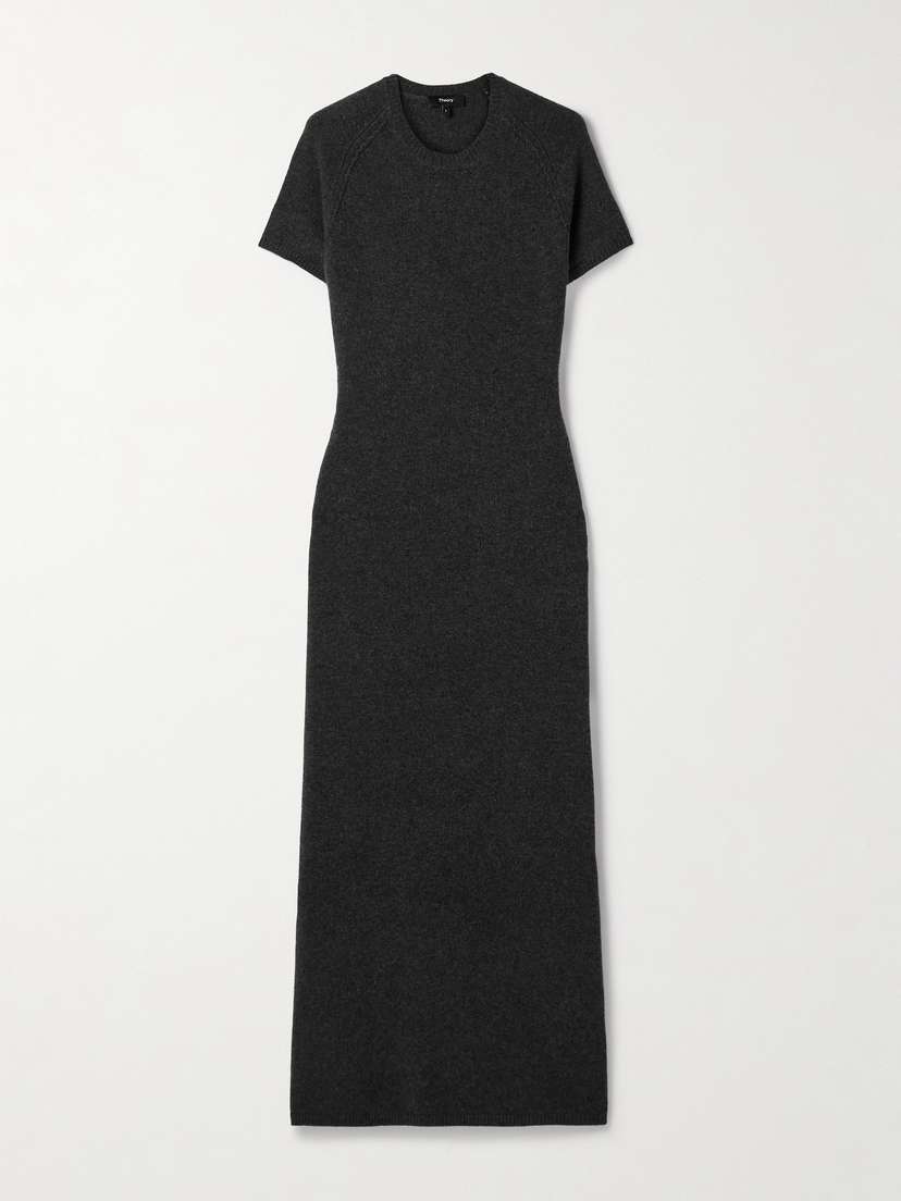 Theory Wool And Cashmere-blend Maxi Dress