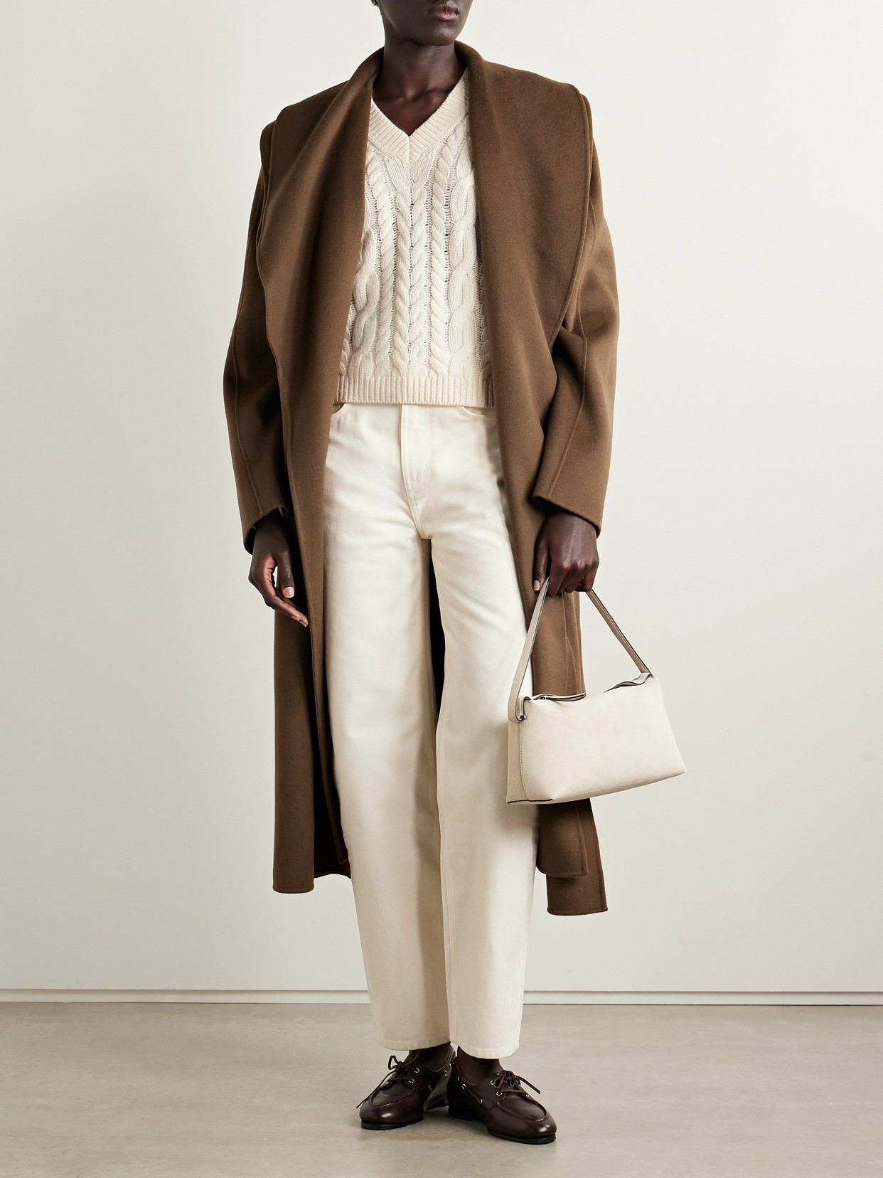 Theory Cable-knit Wool And Cashmere-blend Sweater In Neutral