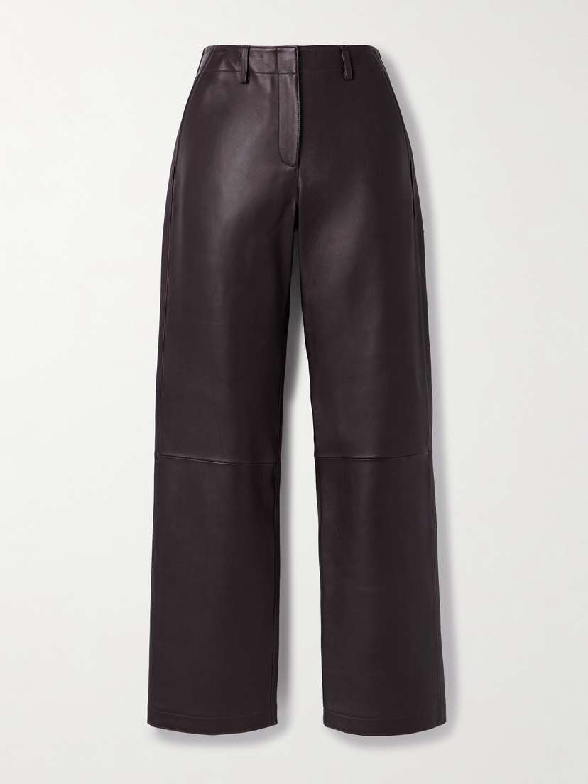 Theory Leather Straight-leg Pants
