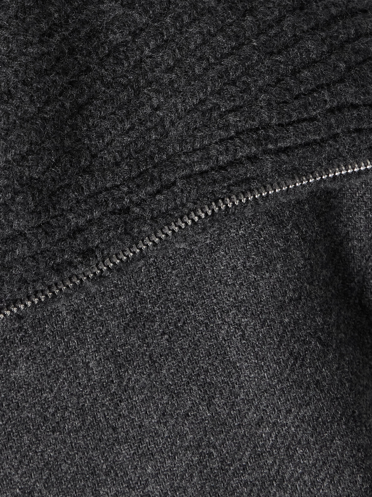 Theory Ribbed Wool-trimmed Wool-blend Twill Jacket In Gray
