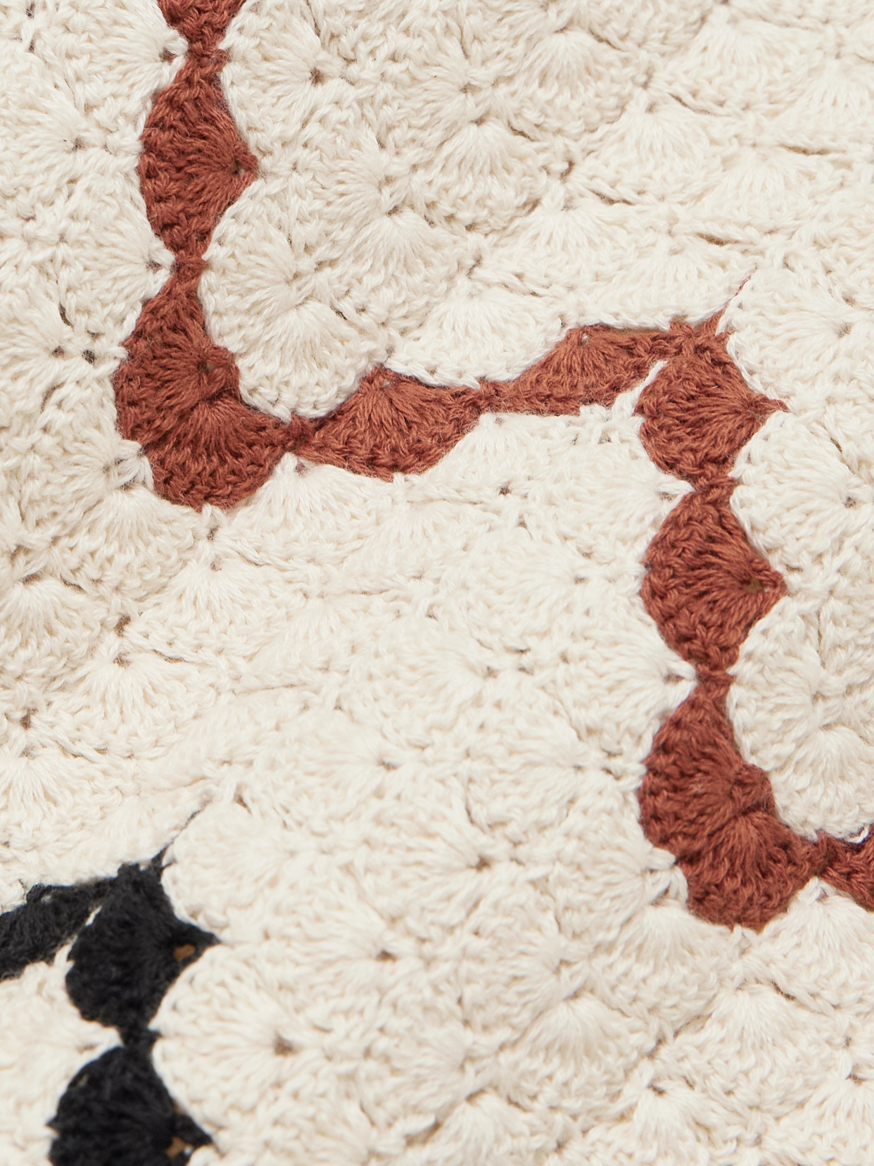 Escvdo Safi Scalloped Crocheted Cotton Midi Skirt In White