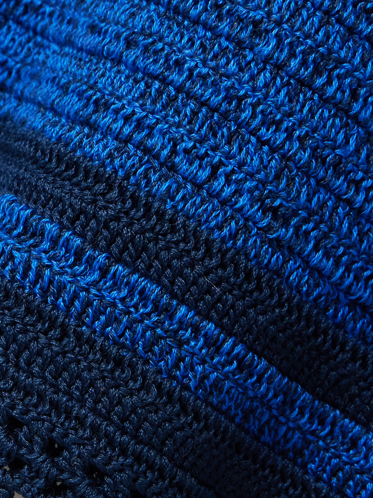 Escvdo Plumar Crocheted Cotton Mini Dress In Blue