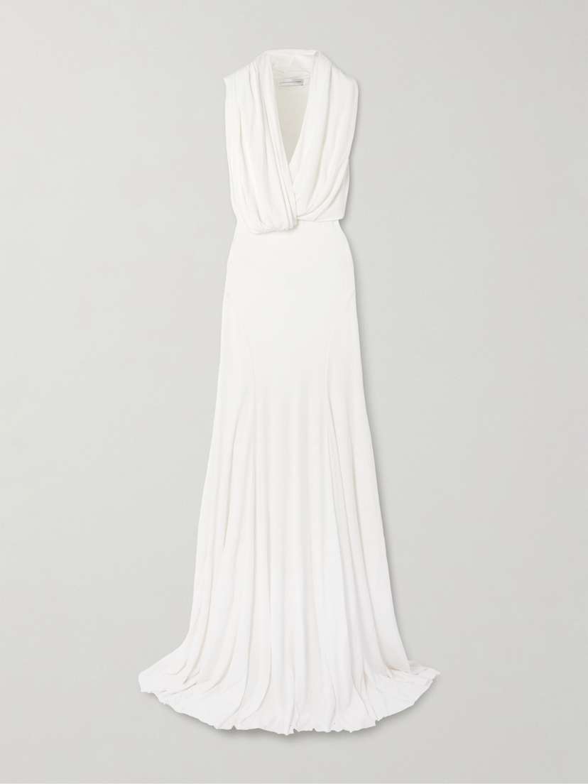 Christopher Esber Ripple Stretch-jersey Halterneck Gown