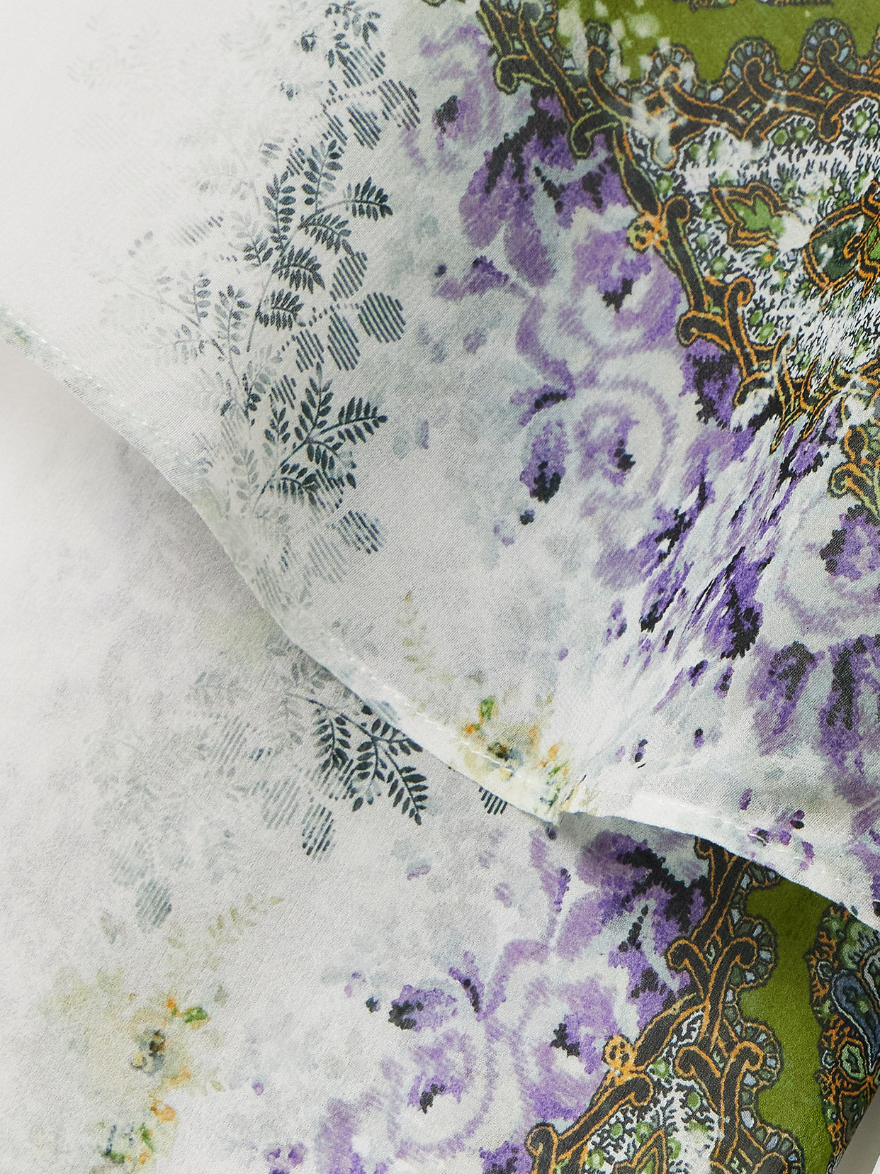 Christopher Esber Absence Layered Printed Silk-chiffon Wide-leg Pants In White