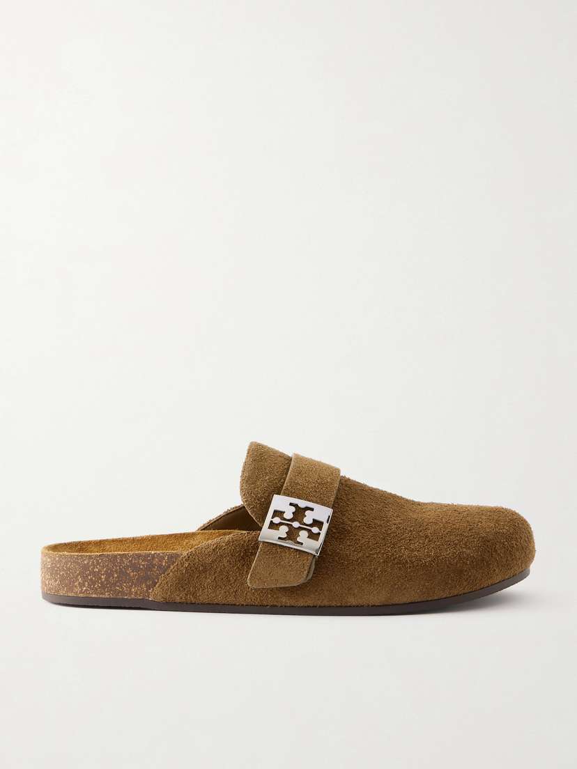 Tory Burch Mellow Embellished Suede Clogs