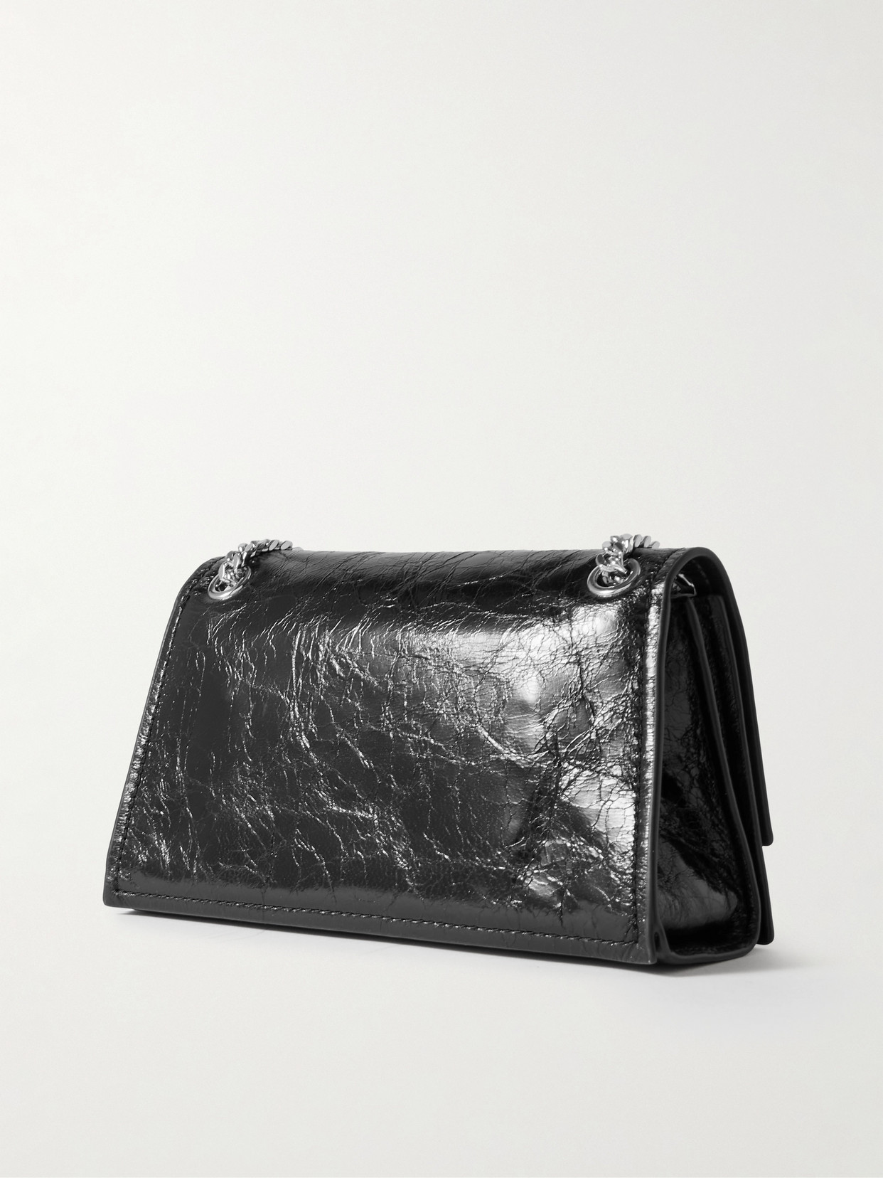 Tory Burch Kira Black Crossbody Bag With Chain Strap And Metallic Logo On The Front In Leather Woman In Black