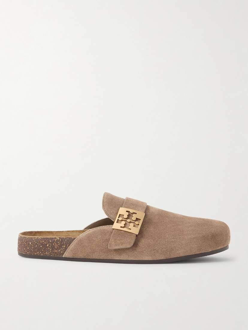 Tory Burch Mellow Embellished Suede Clogs