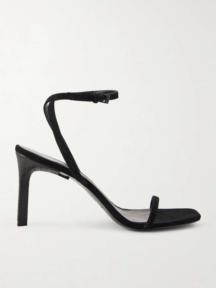 Tory Burch Crystal-embellished Suede Sandals