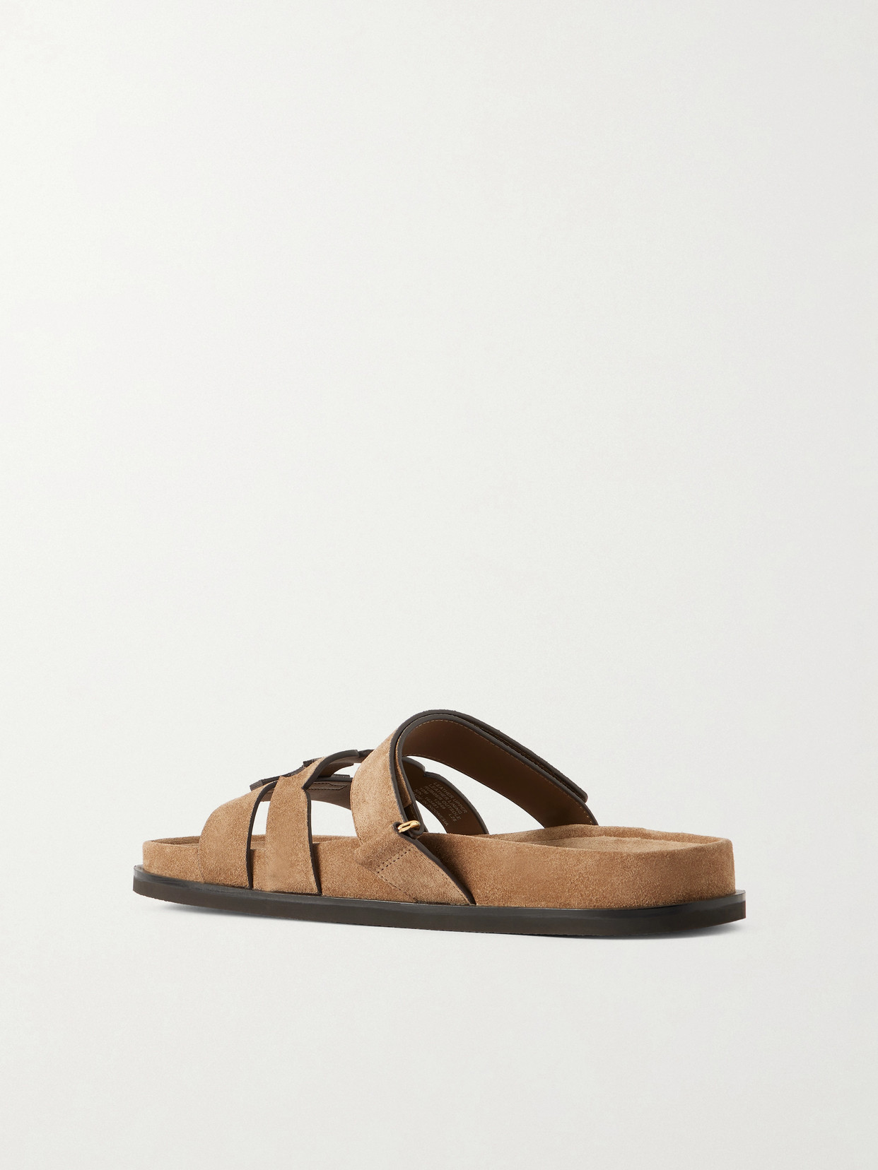 Tory Burch Ines Suede Triple-band Sport Mule Sandals In Brown