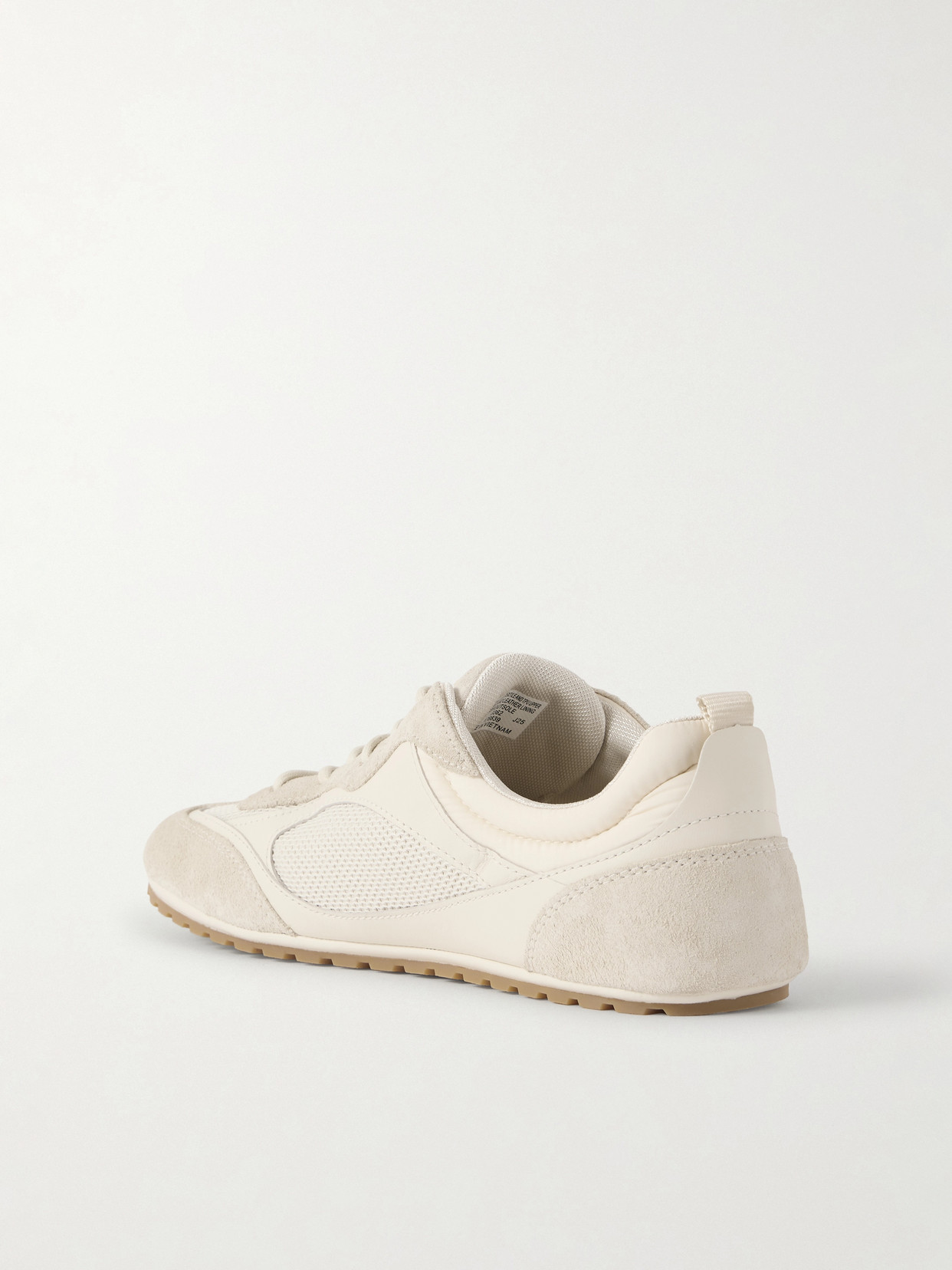 Tory Burch Field Leather, Mesh And Suede Sneakers In White