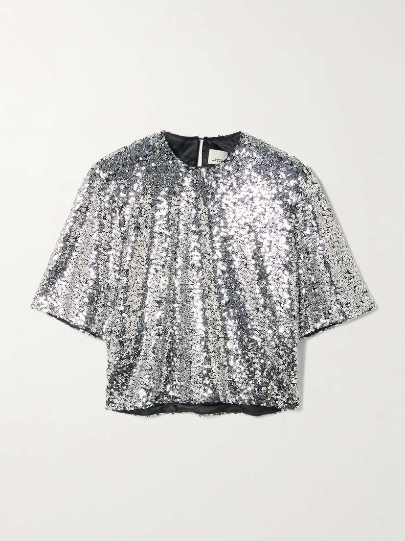 Isabel Marant Helga Embellished Tulle Top