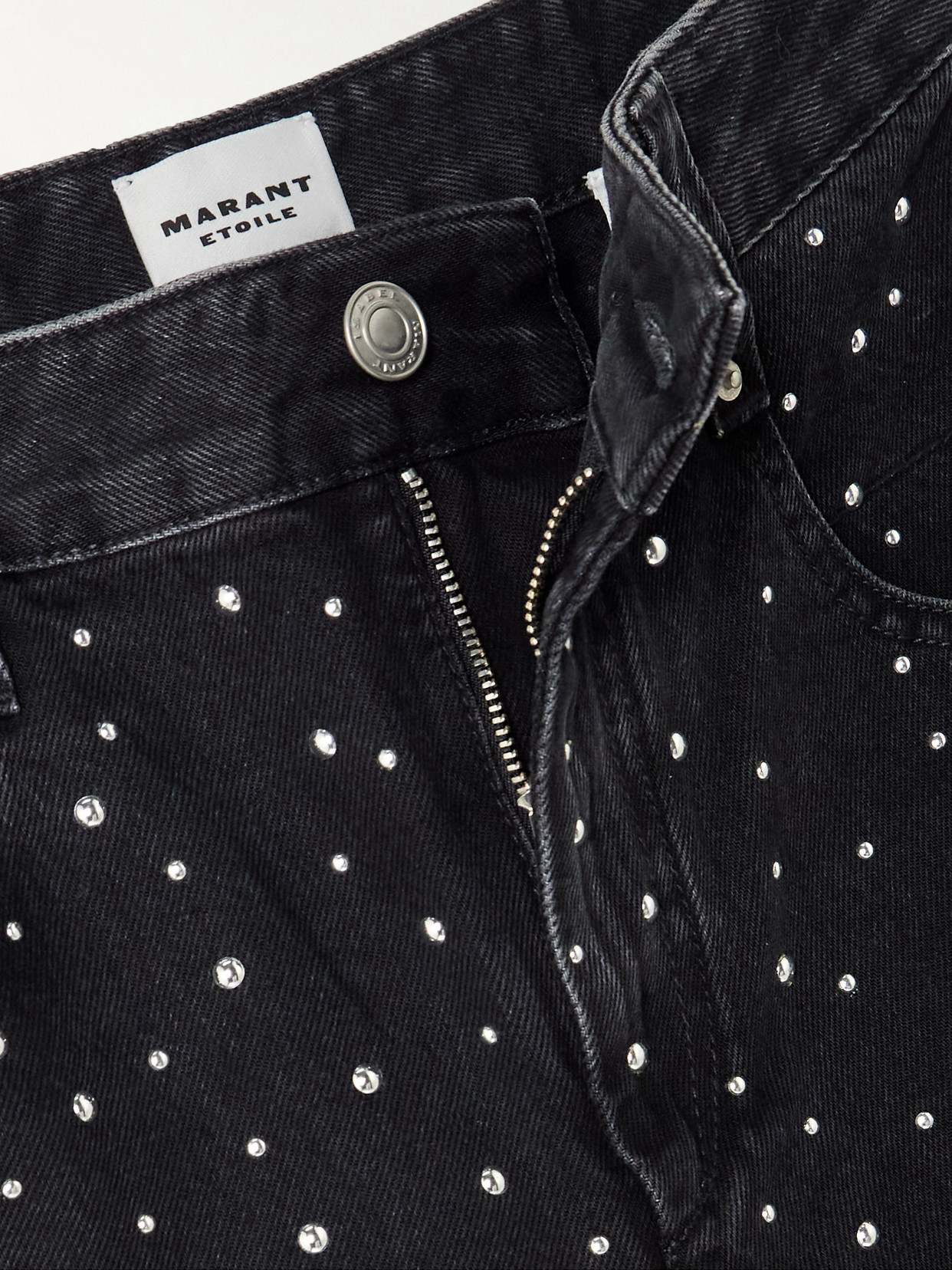Isabel Marant Brinsa Studded High-rise Skinny Jeans In Black