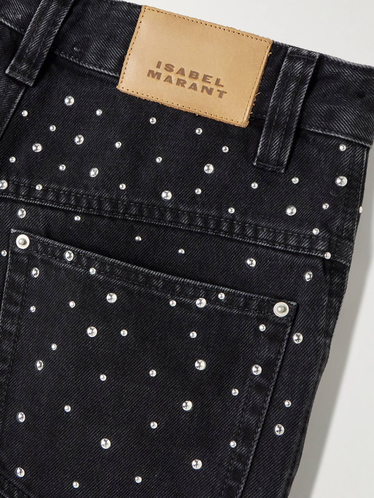 Isabel Marant Brinsa Studded High-rise Skinny Jeans In Black