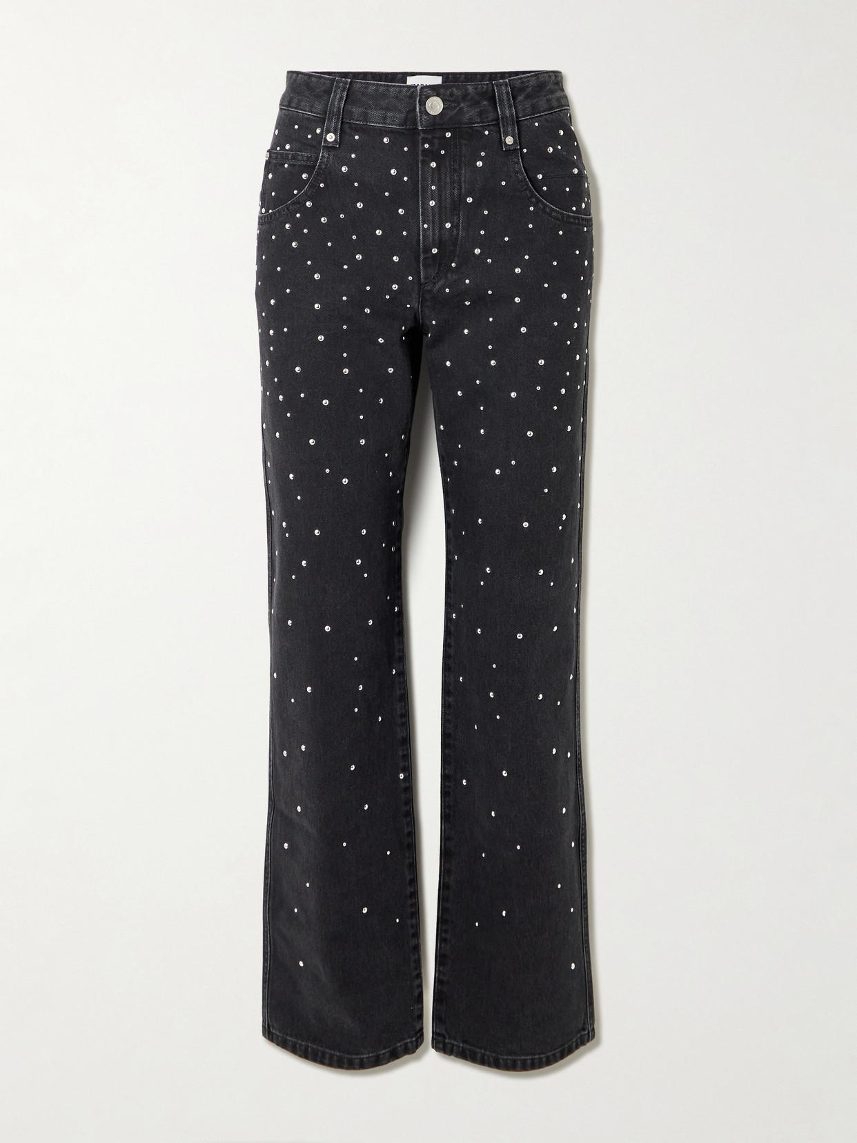 Isabel Marant Brinsa Studded High-rise Skinny Jeans In Black