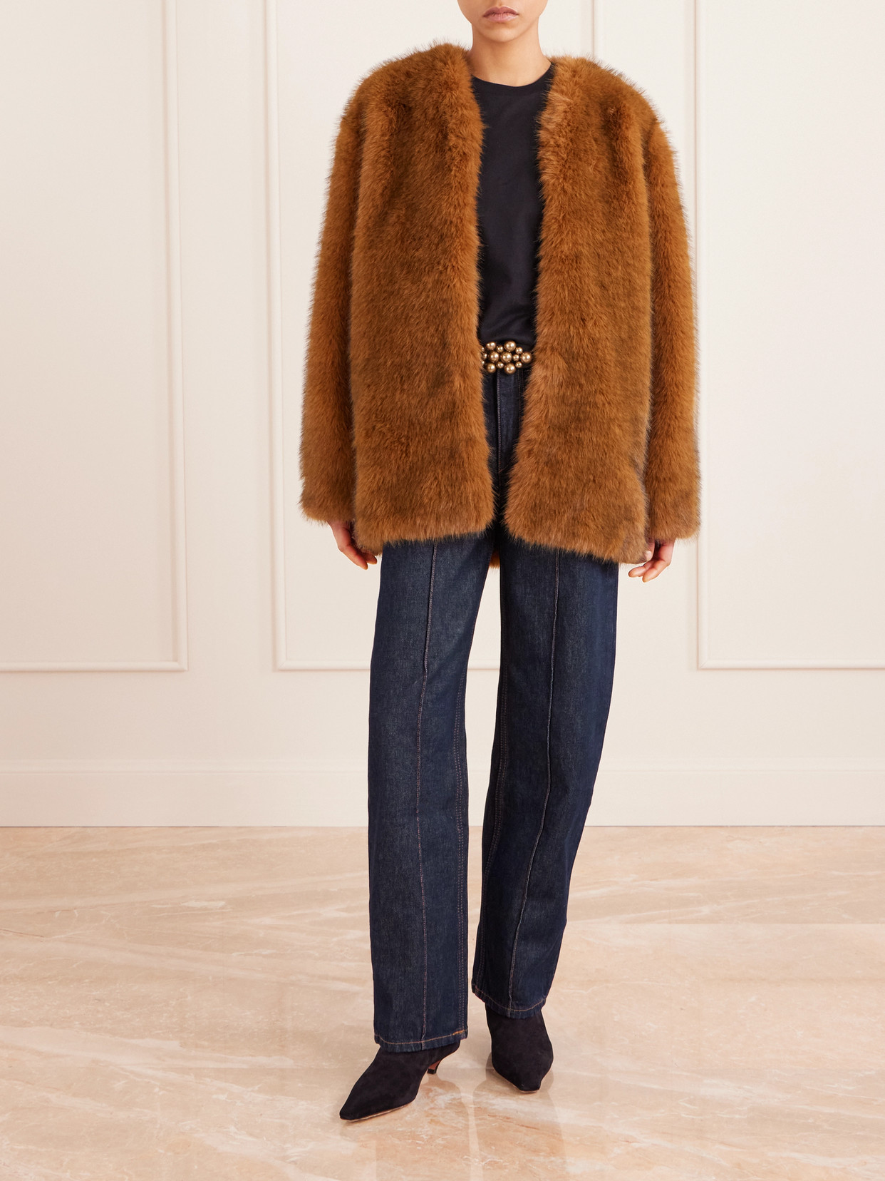 Isabel Marant Drolane Paneled Straight Jeans In Blue