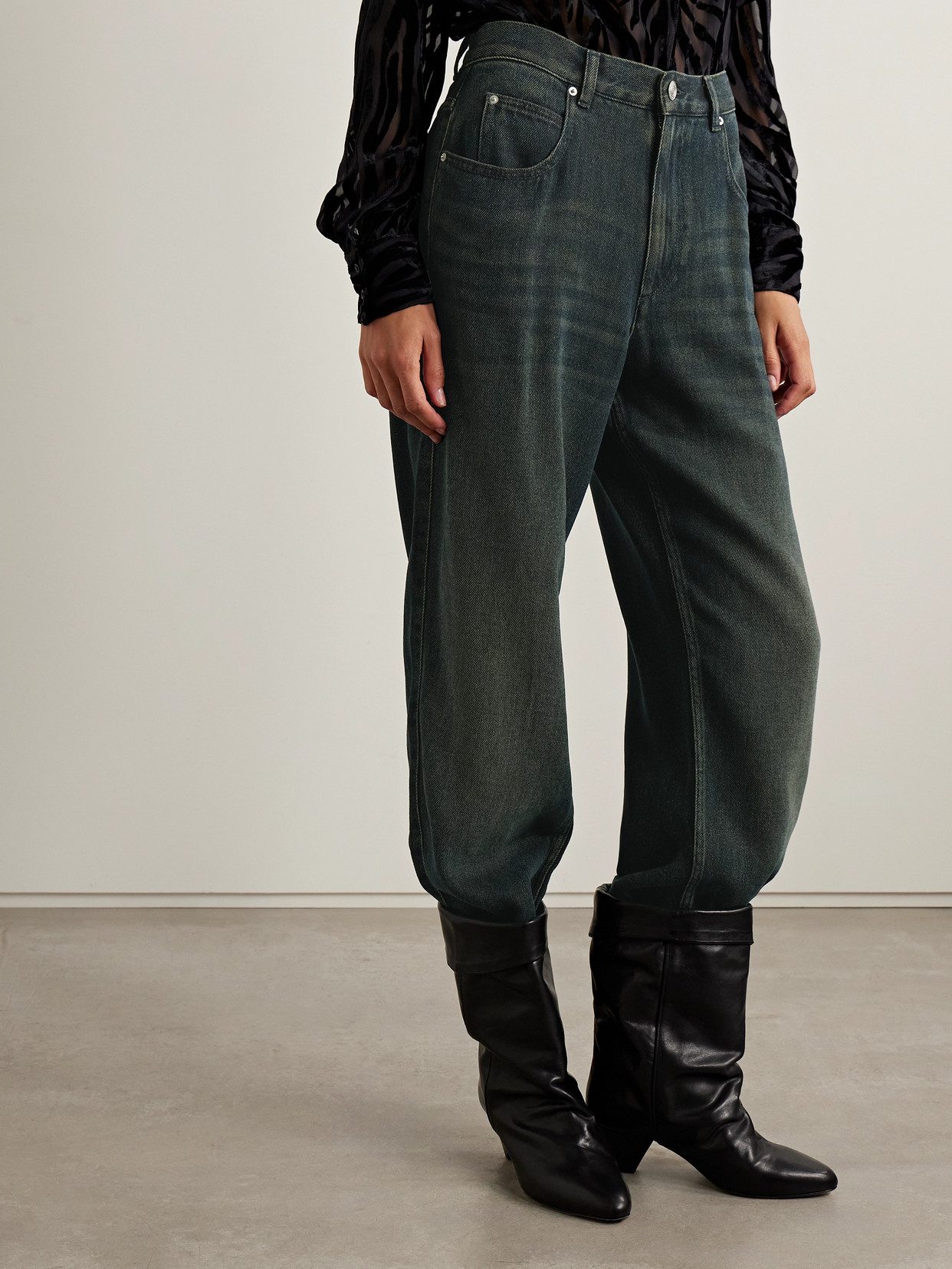 Isabel Marant Jenny High-rise Straight-leg Jeans In Blue