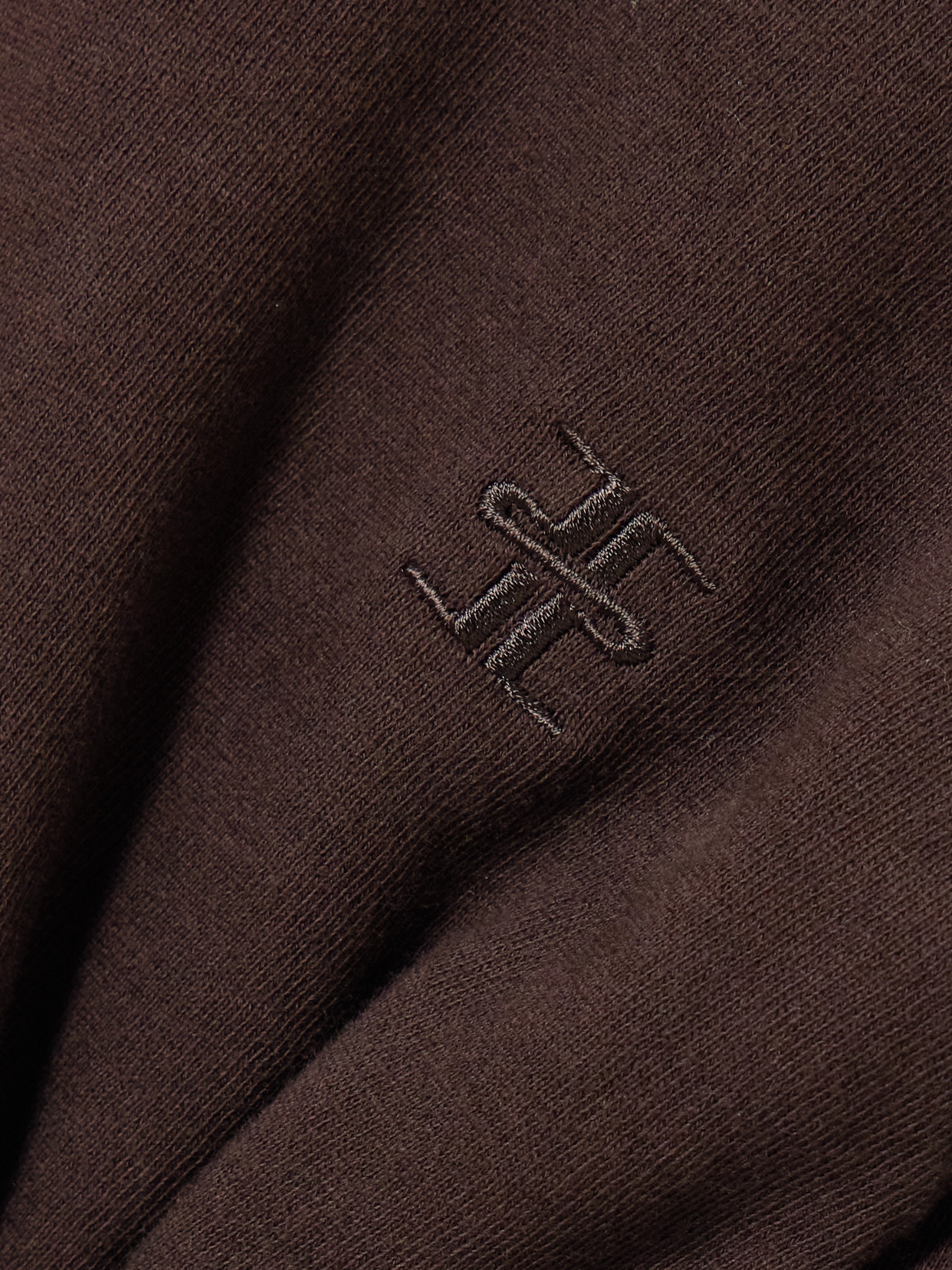 Éterne Sonny Embroidered Cotton-jersey Hoodie In Burgundy