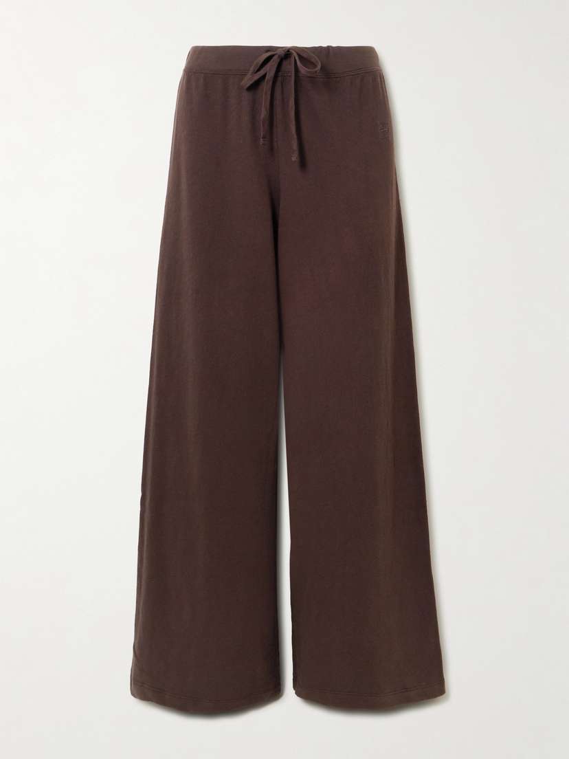 ÉTERNE Wide-leg Cotton-jersey Sweatpants