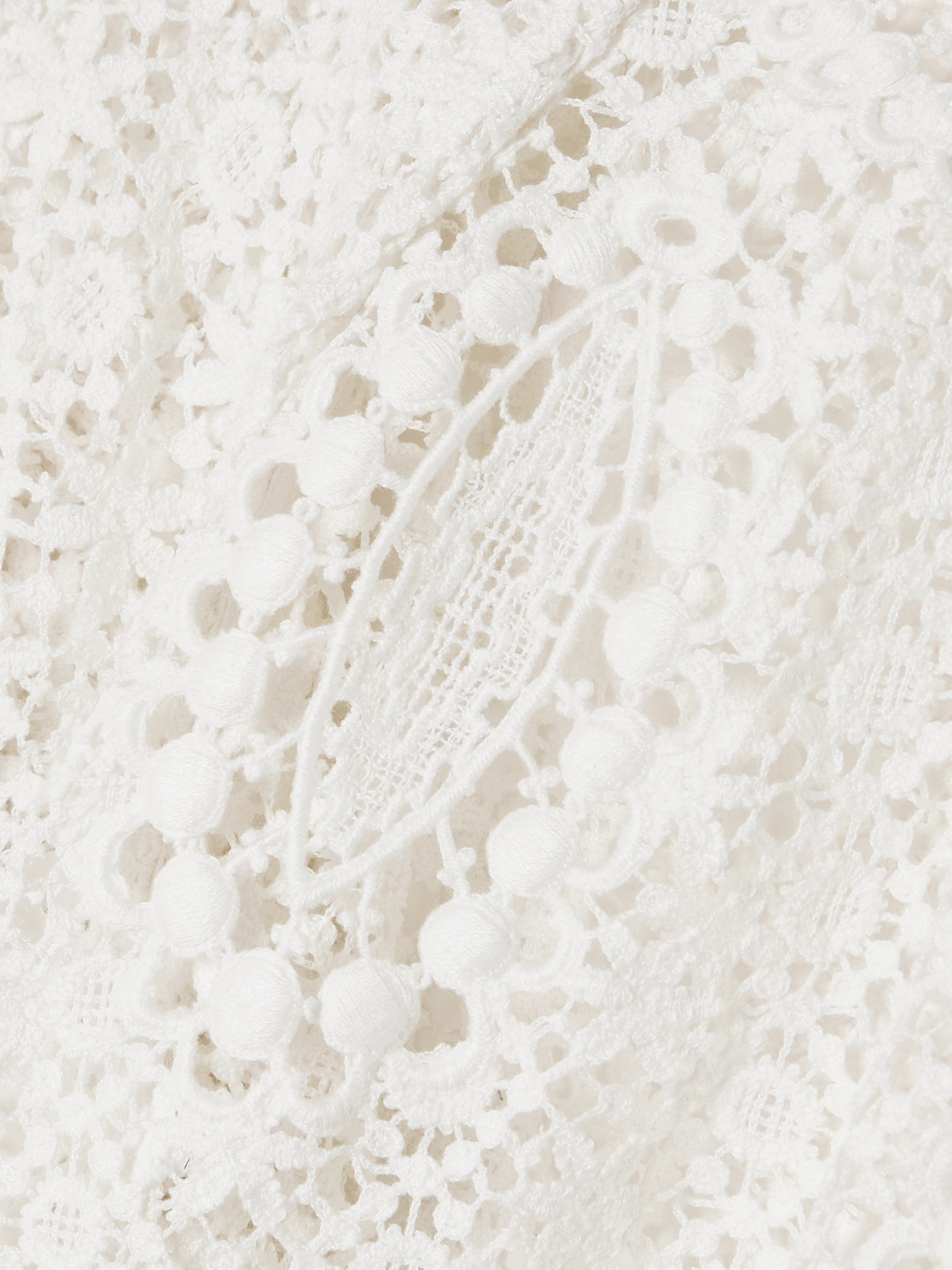 Isabel Marant Hyliana Knit Cotton Lace Top In White