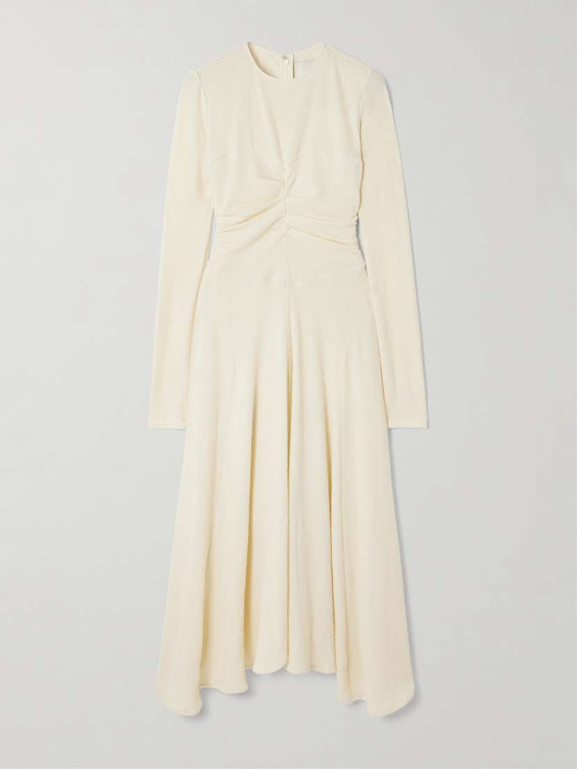 Isabel Marant Flora Ruched Cotton-blend Midi Dress