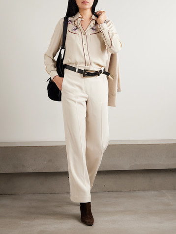 Isabel Marant Yzea piped embellished cady shirt